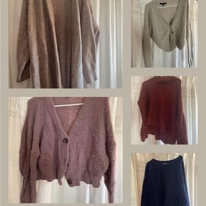 Womens bundle of sweaters and cardigans